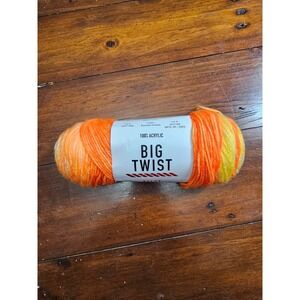 BIG TWIST Value 100% ACRYLIC Yarn Sunrise Ombre Orange Yellow